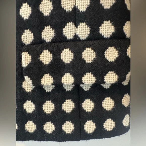 Jones New York Wool Polka Dot Jacket Blazer Classic Chic Size 14 - Picture 7 of 9